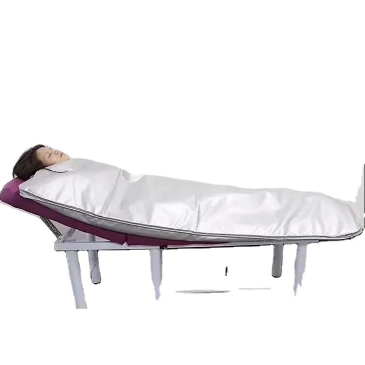 OEM far infrared three zone sauna blanket Purple Pink Silver slim detoxification sauna bag  club family use CE