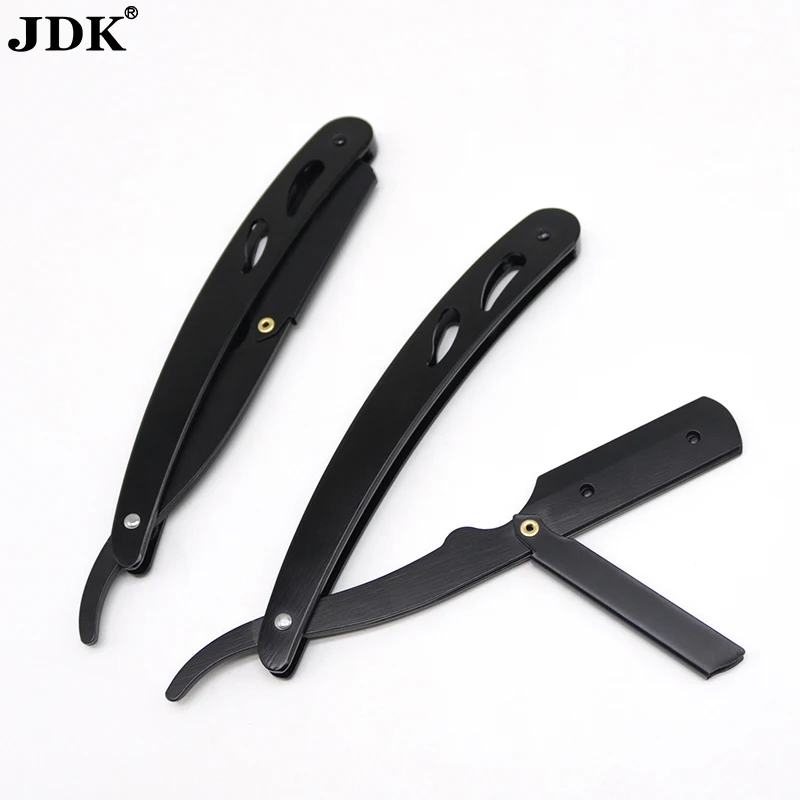 Портативный черный парикмахерский салонный Классический одно лезвие с одним лезвием бритва нож для удаления волос прямым