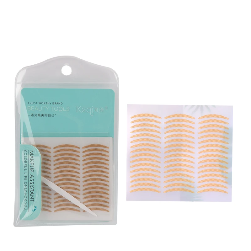 factory price hot selling breathable comfortable waterproof lace skin color small size 144pcs 3D eyes eyelid sticker tape