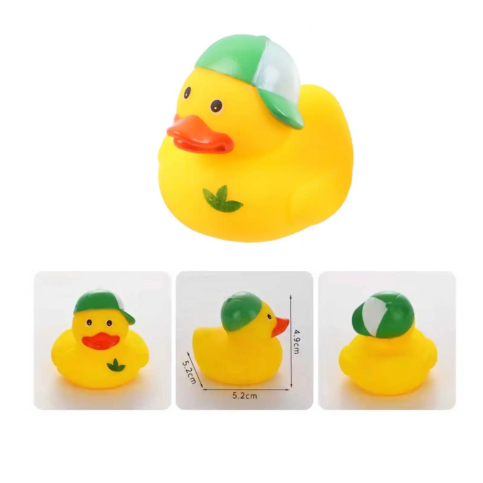 HS Factory Wholesale Mini Baby Bath Toy PVC Yellow Cute Rubber Duck Bulk Custom Logo With 6 PCS