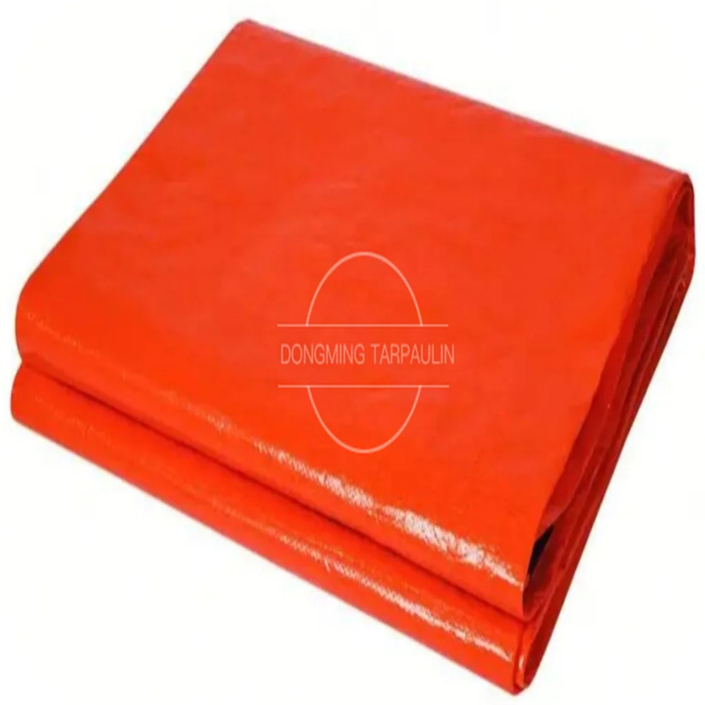 Ready made pe tarpaulin sheet with orange color Camping Tarps Sunshade PE Tarpaulin With UV Treated For Car Truck Boat Cover