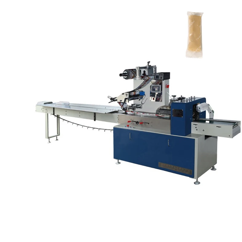 Двухчастотный потока автоматический спуск пластиковую бумагу горизонтальная упаковочная машина для зубной щетки