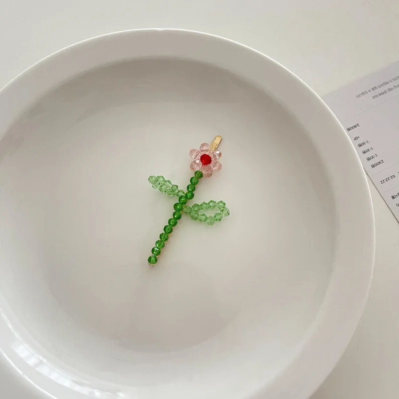 Hot Sale Crystal Beaded Hair Clips Bobby Pins Fashion Hairgrips Accessories For Women Barrette Hairclip Hairpin