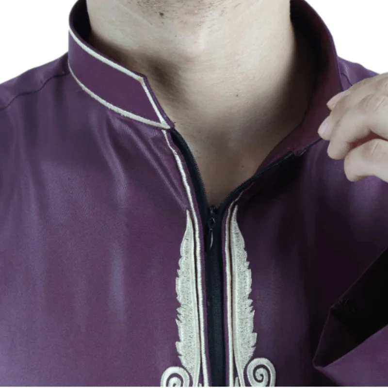 Muslim Arabic Men Jubba Thobe Button Robe Pants Clothes Suit Abaya Saudi Arabia Eid Turkey Kurtas Islamic Muslim Clothing