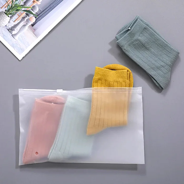 1pcs Custom frosted zipper bags, clear zip lock bag, high quality clothes plastic bag for Clothing Coat Jeans Hoodies Package