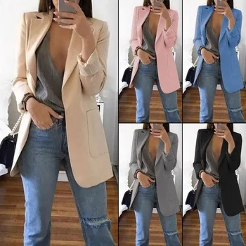 
Office Lady Houseware Designs Plain Oversized Casual Style Suits Woman Jacket Ladies Femmes Mujer Womens Blazers Ladies Women 