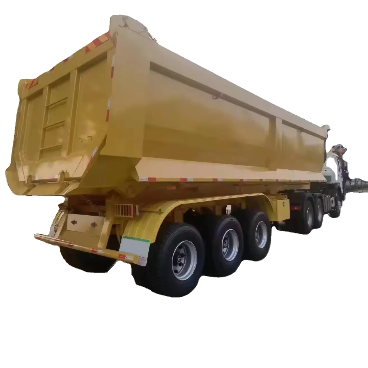 High Quality Heavy Duty Hydraulic Cylinder 3 Axle Rear Dump Truck Trailer 40/50 ton 45/50cbm U-Shaped Dump Trailer For Sale