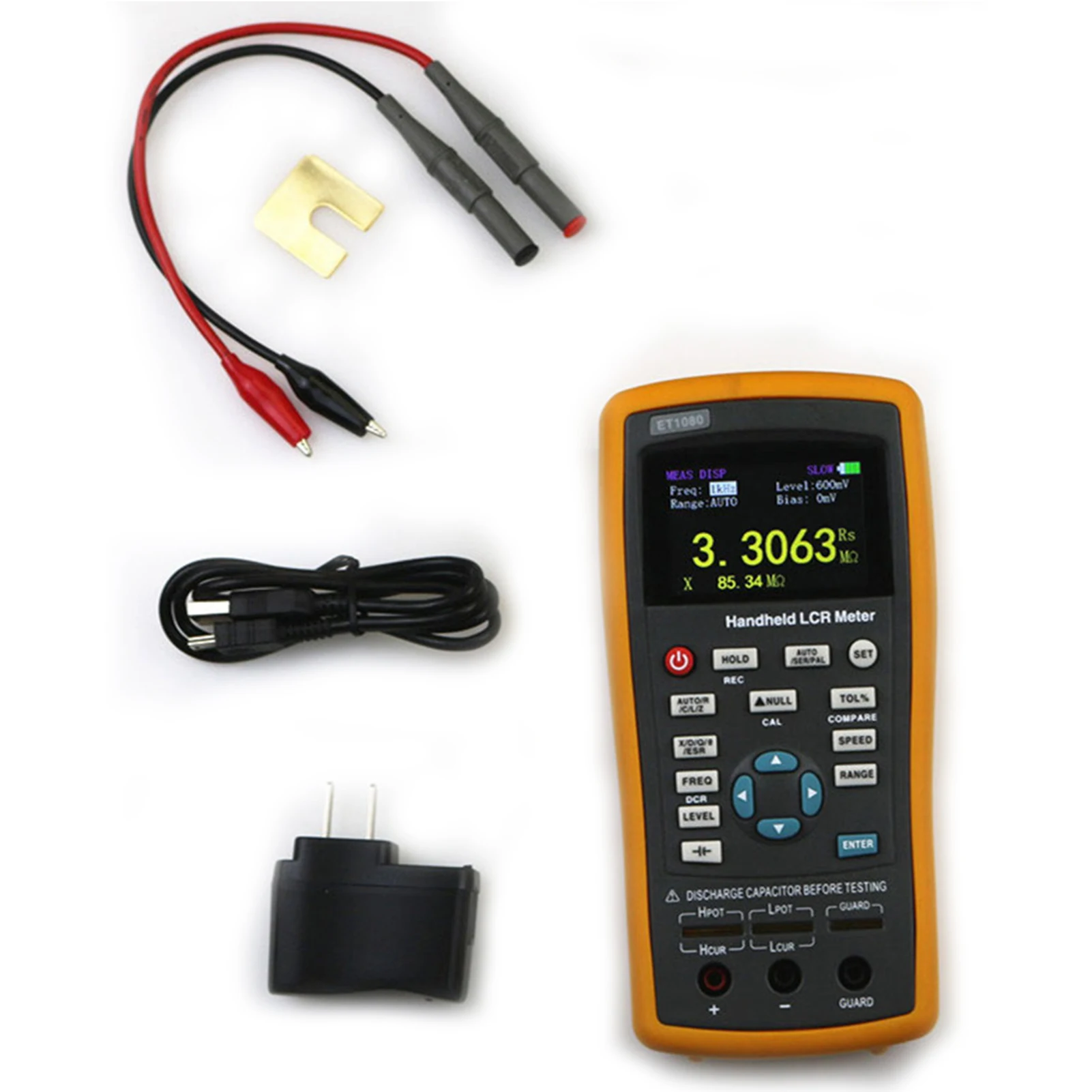 ET430 Ручной LCR метр 100 Гц ~ 100 кГц точность 0.30% портативный тестер емкости цифровой портативный LCR метр