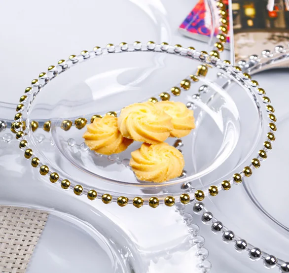 Тематические оптовые поставки для вечеринок стеклянная тарелка Рождество свадебных мероприятий