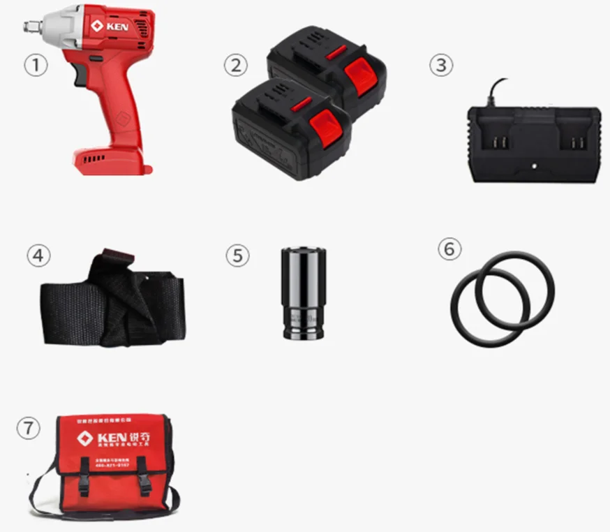 Power Torque 18V Li Ion Battery Rechargeable Brushless Cordless Electric Impact Wrench