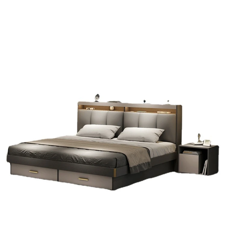 1.2m/1.5m/1.8m/2.0m Sleeping Modern Design Queen King Size Velvet Upholstered Platform Bed