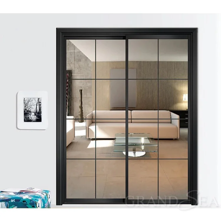 High Quality Sliding Patio Door Large Glass Door Double Glazed Aluminum Frame Soundproof Sliding Door