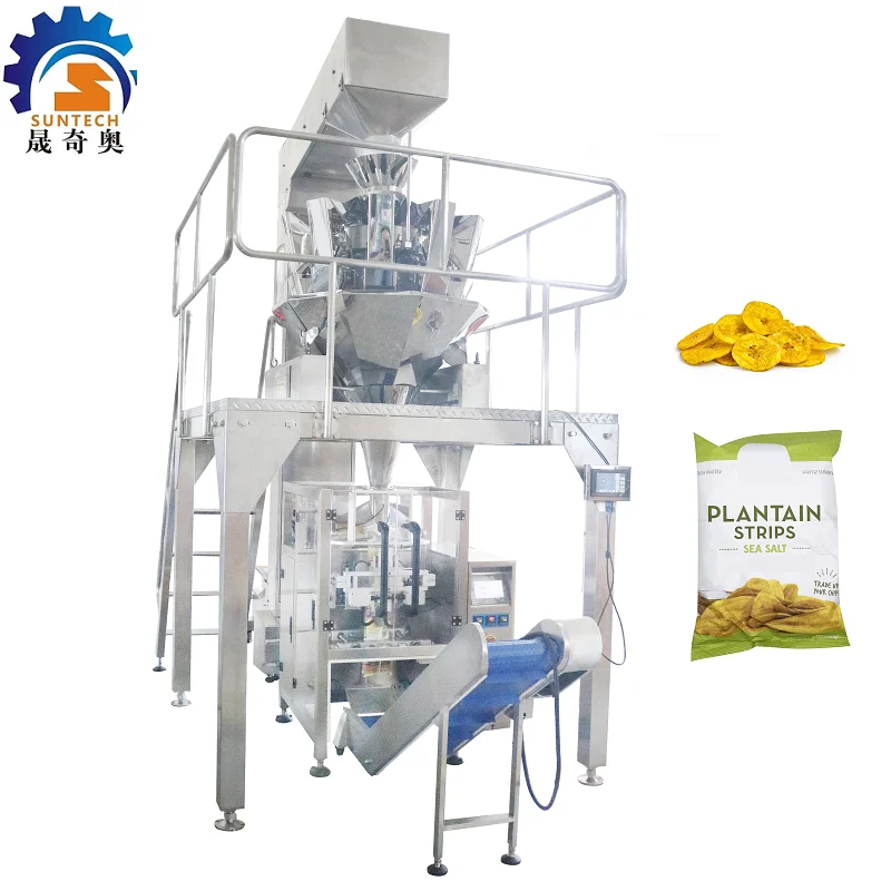 Automatic 100g Banana Plantain Chips Snacks Puffed Food Packing Machine Manufacturer