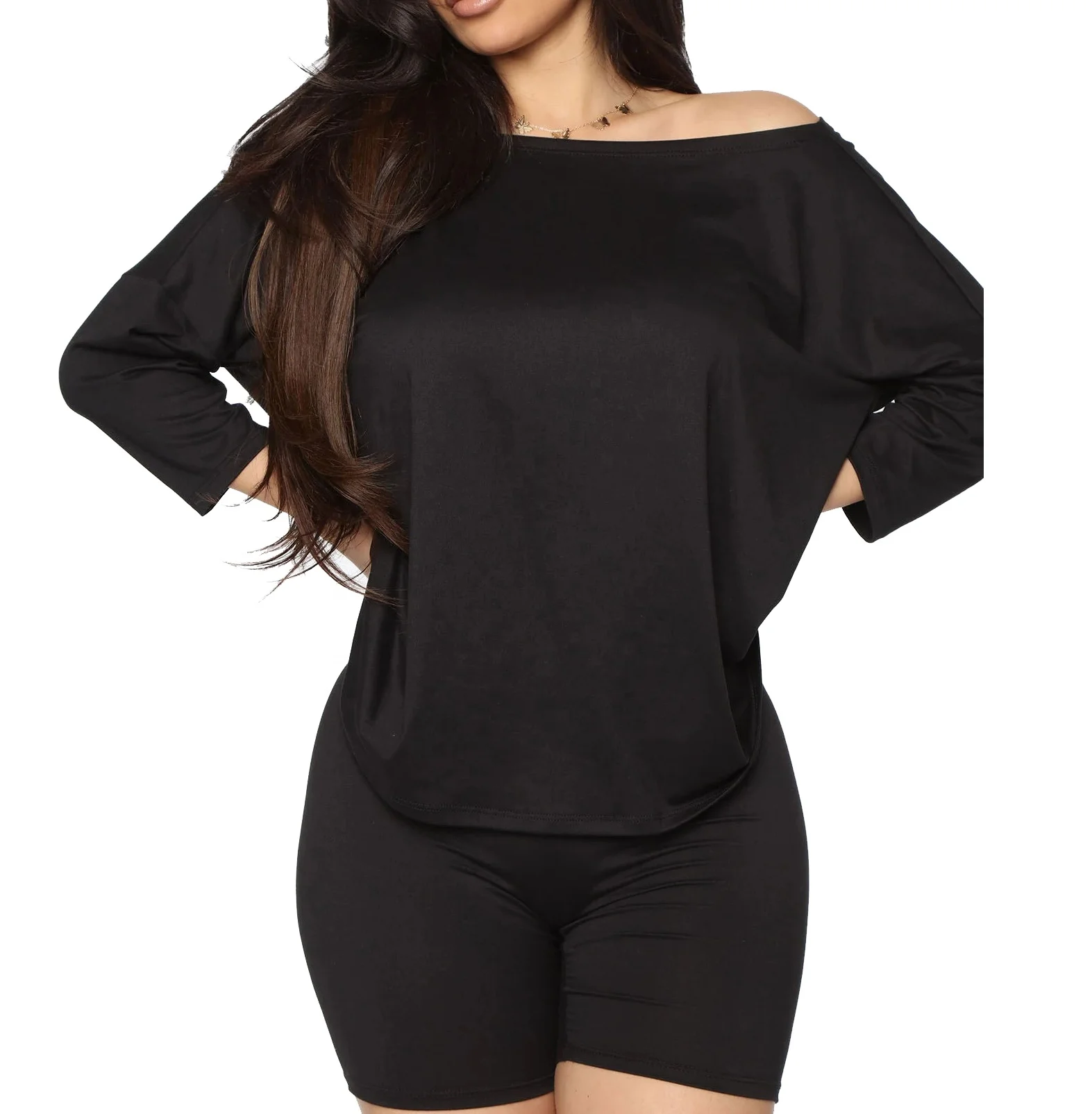 New Arrival 3/4 Sleeve Leisure T-shirt leggings Short Summer Quick Dry Women Yoga Wear Sport Clothing Set