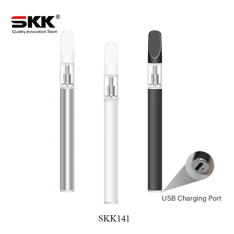 
 Электронная сигарета SKK141 С одноразовым использованием, пустой випорайзер, перезаряжаемый микро-концевой порт зарядного устройства, 350 мАч, резьба 510  