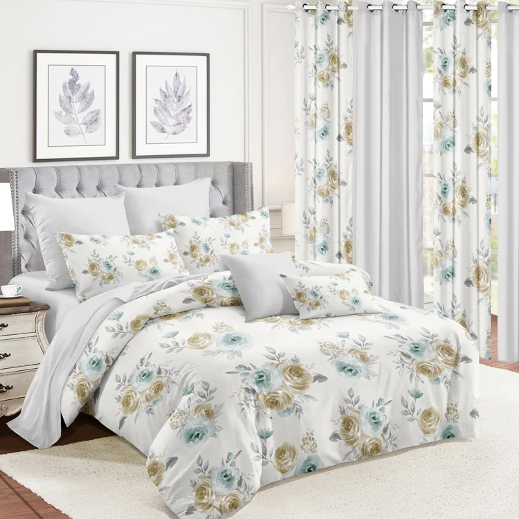 2024 Strongly recommended New combination Bed Spreads curtain bedding sets with matching curtains