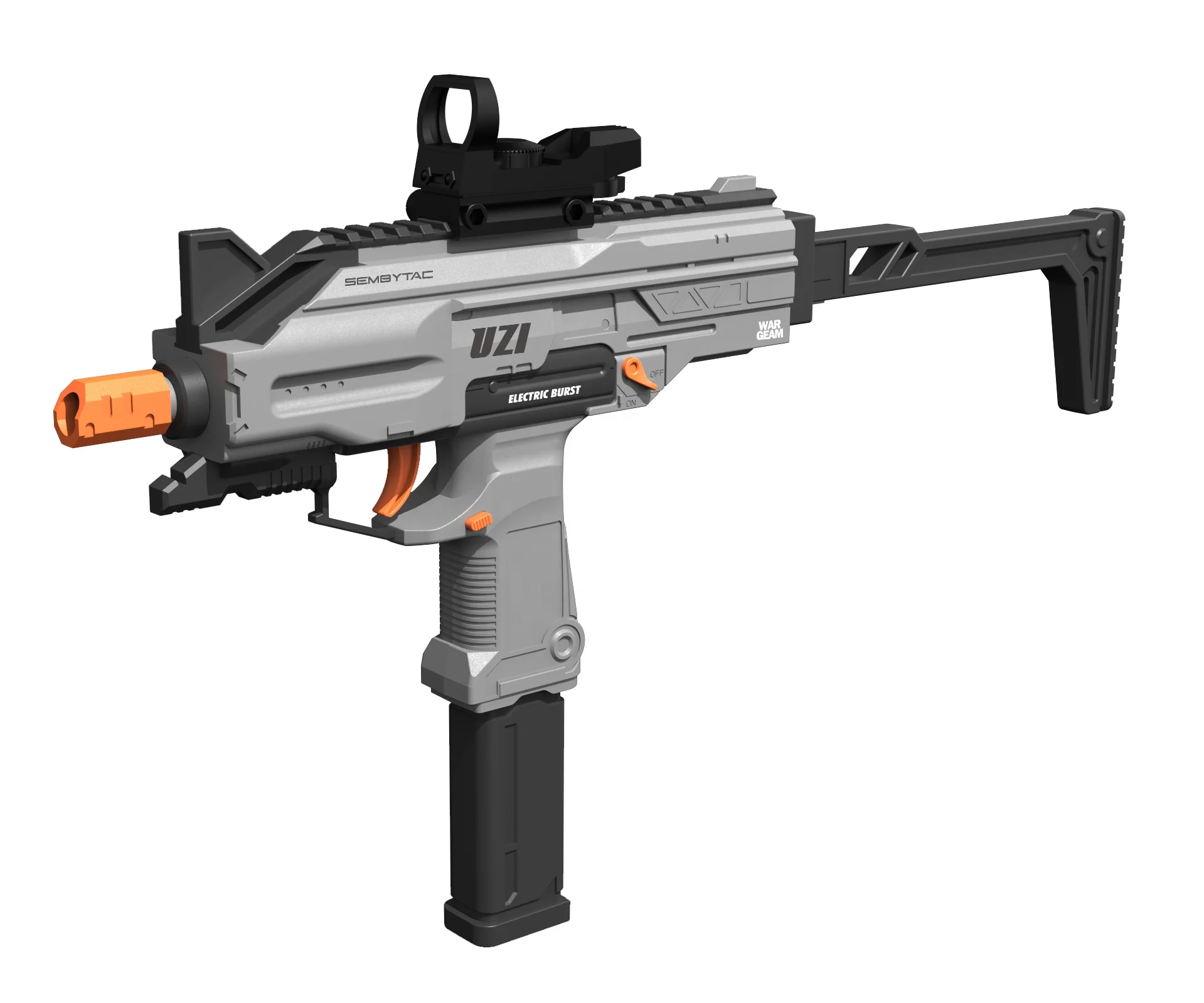 51 см UZI Электрический гелевый шариковый бластер заряжаемый автоматический пистолет с брызгами на 100 футов водяными пулями