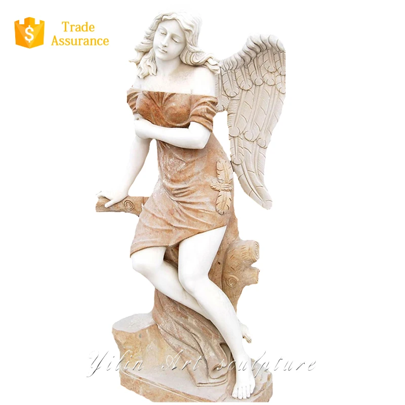White marble church life size angel statue for sale