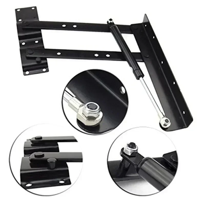 2pcs Folding Spring Tea Table Hinge Furniture Lift Up Top Mechanism Hardware Lifting Rack Shelf for Coffee Computer