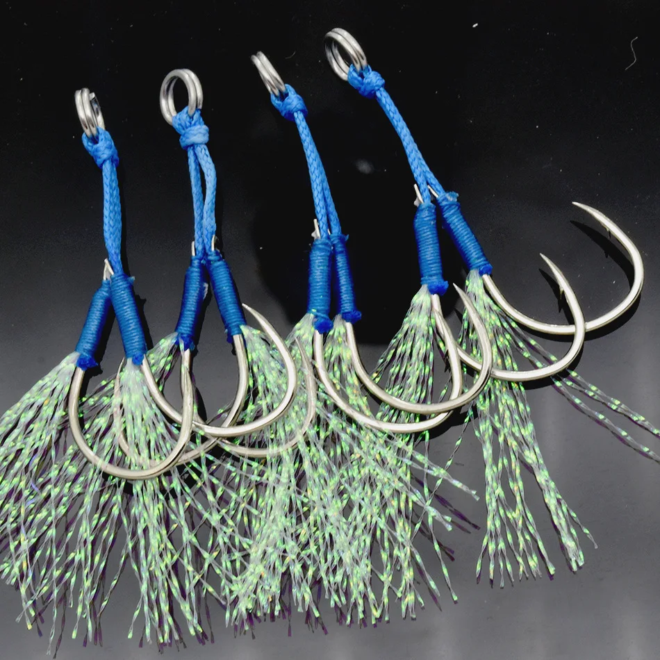 Длинный рыболовный крючок Mustad из нержавеющей стали с отверстиями для морской рыбалки