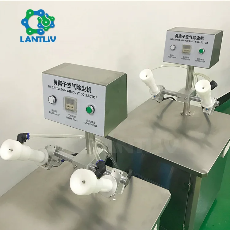 
Semi Auto Plastic Tube Glass Bottle Double Heads Cleaning Machine Plastic Bottle Negative Ion Air Washing Machine For Cosmetics 