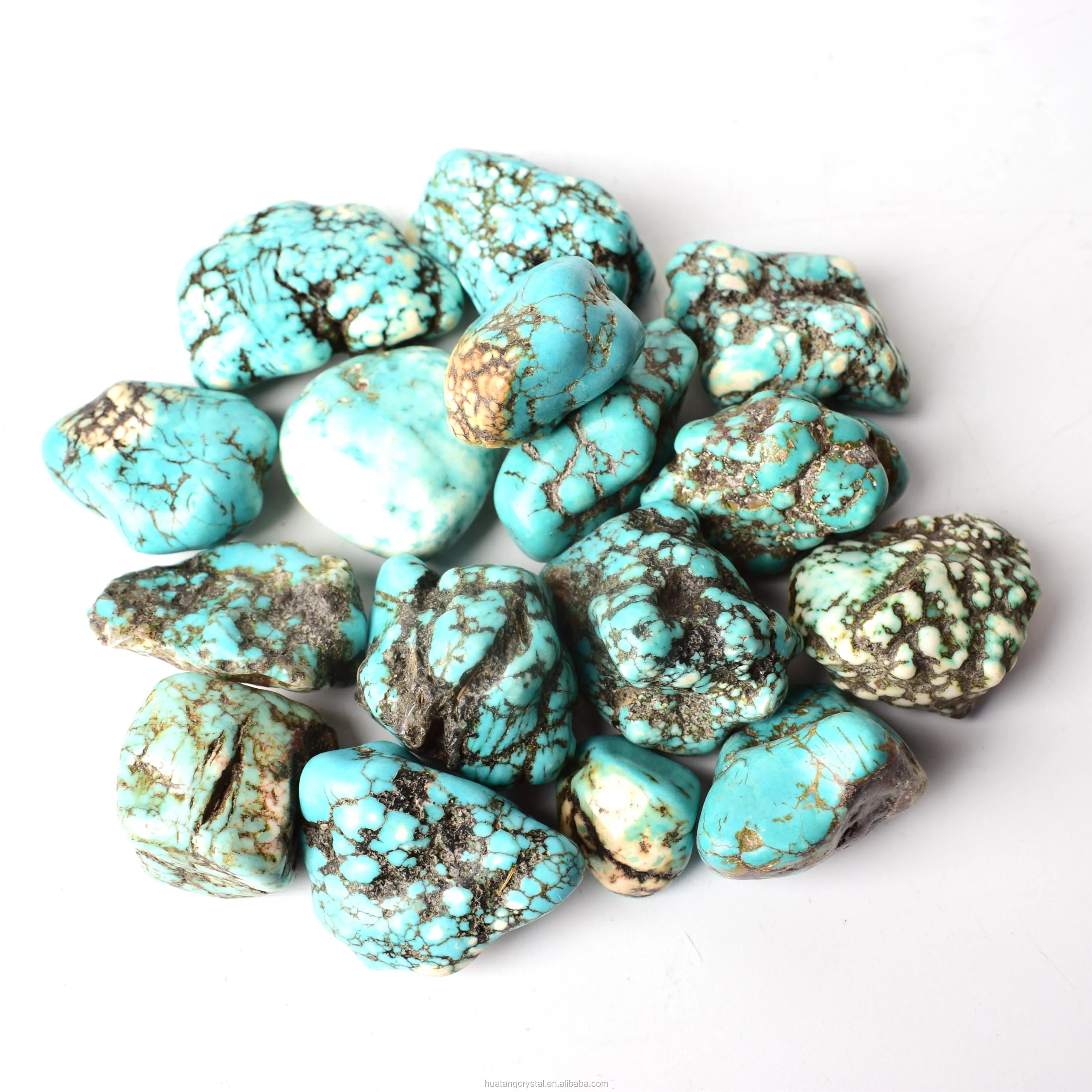 High Quality Natural Crystal Polished Turquoise Gravel Tumble Stone For Healing