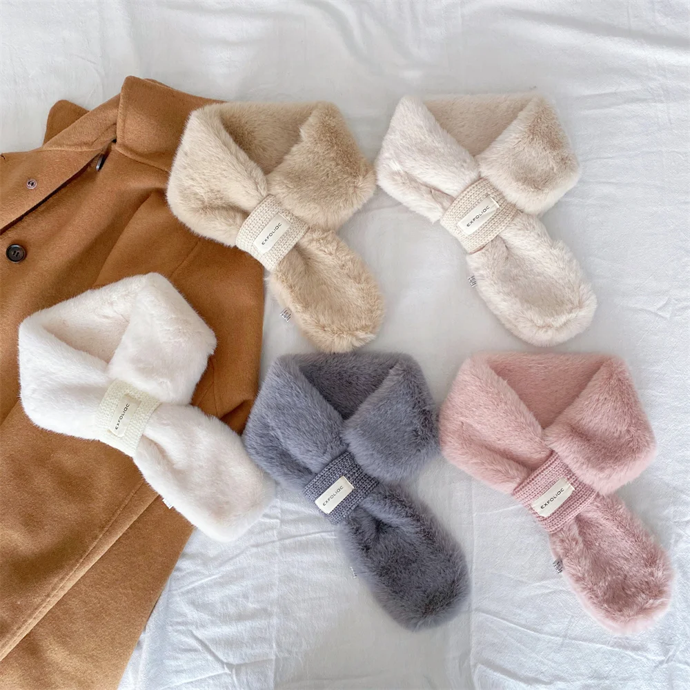 Amazon Hugely Popular Beautiful Wonderful Scarf Fur Scarf Faux Rabbit Fur Scarves Winter For Women