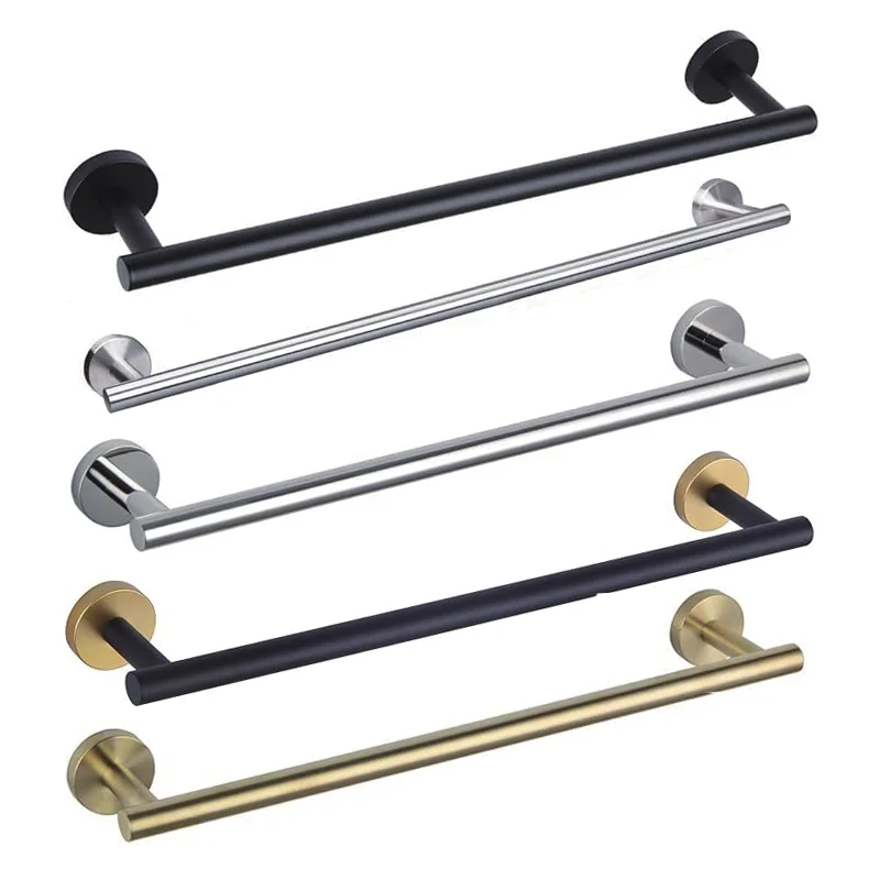 Bangqi Hotel Black and Silver Stainless Steel Towel Rack Copper Bathroom Accessories for Door Use