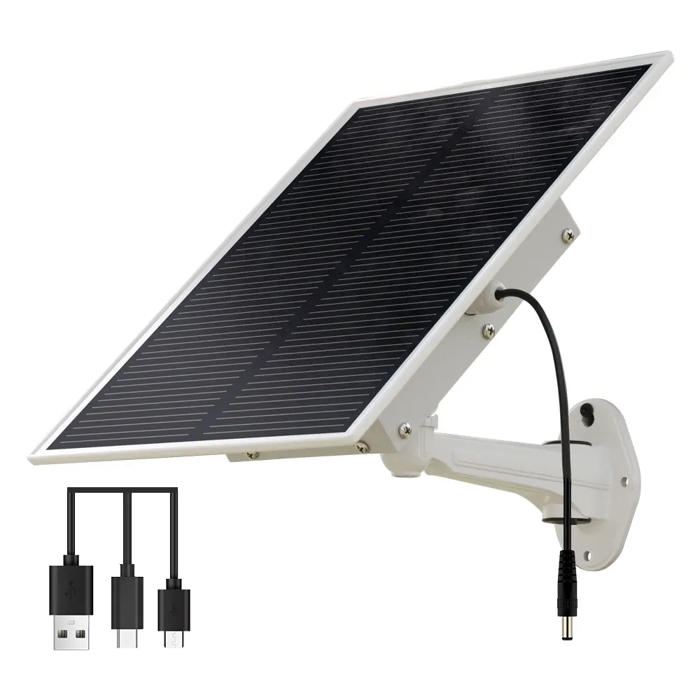 TecDeft Solar Panel Energy  Security System DC 12V/5V Output for CCTV Camera