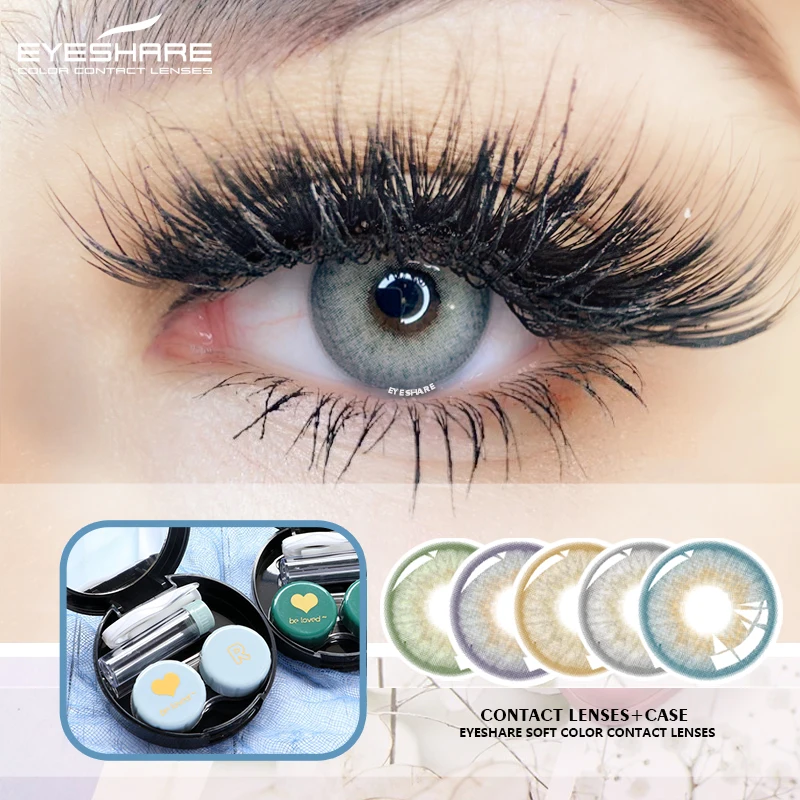 Eyeshare Custom Manually Colored Contact Lenses Case Cleaner Contact Lens Accessories Practical Contact Lens Case  Tweezers