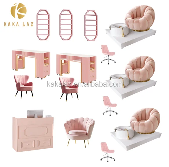 pink pedicure basin foot spa massage pedicure chair