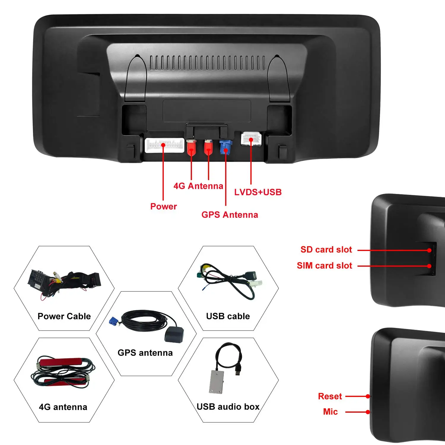 12.3 Inch GPS Navigation Screen BT Car Monitor Carplay Car Radio Auto DSP Audio for Mercedes W204 W205 2007-2018 Mercedes Benz
