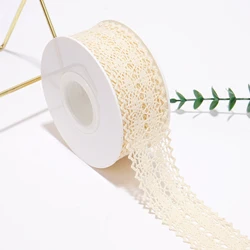 Кружевная лента с логотипом, для упаковки подарков, для свадебной вечеринки, для декоративных поделок, оптом