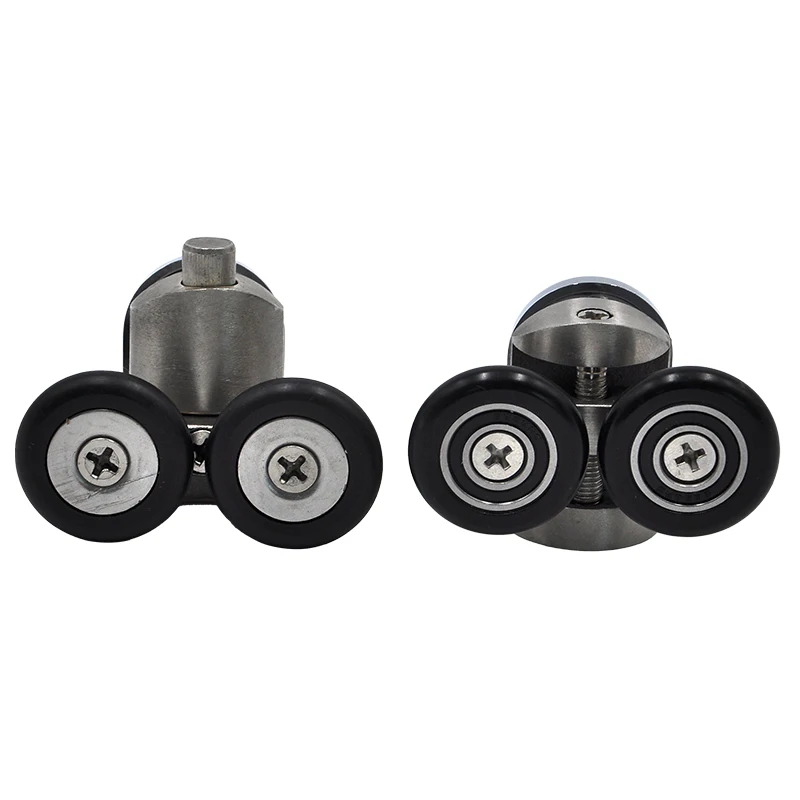 A-47 A-48 24Mm Double Two Wheel 8Mm Stainless Steel OEM ODM Sliding Glass Shower Door Bathroom Cabin Rollers Pulley Suppliers