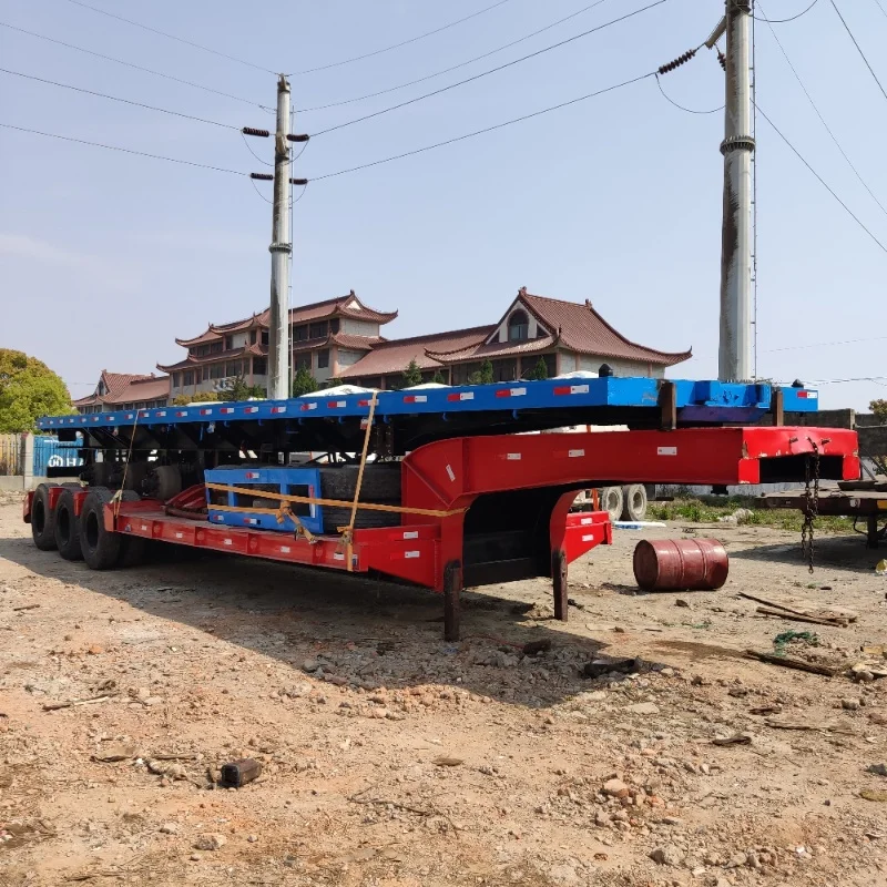 High Quality Low Bed Truck Trailer 100 Tons Price Low Bed Trailer