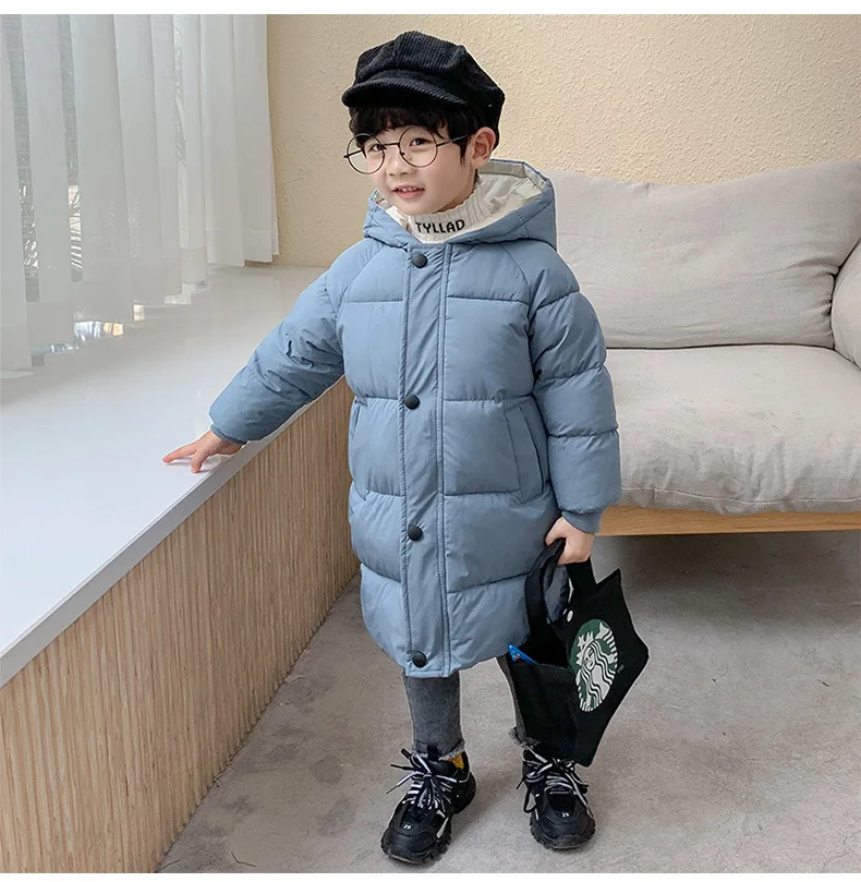 Новое поступление теплое пальто or10802h длинное дизайнерское зимнее плотное для маленьких девочек