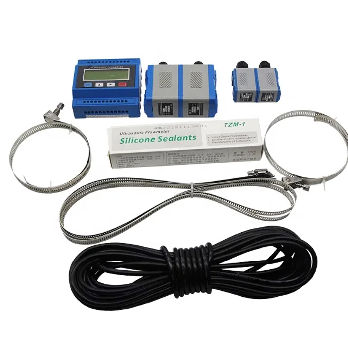 TUF-2000M Module clamp on type ultrasonic transit time flow meter transducer digital water ultrasonic flowmeter
