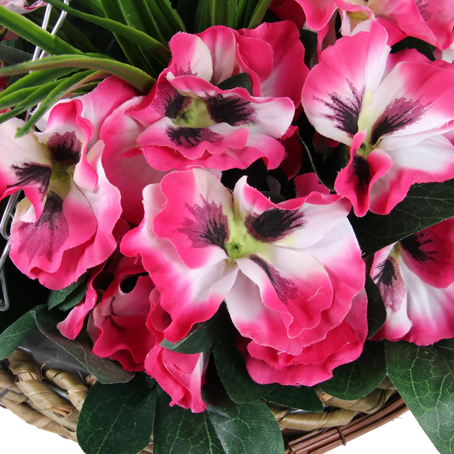 Hot Sale Home Office Decor Artificial Natural Plant Hanging Color Flower with Basket