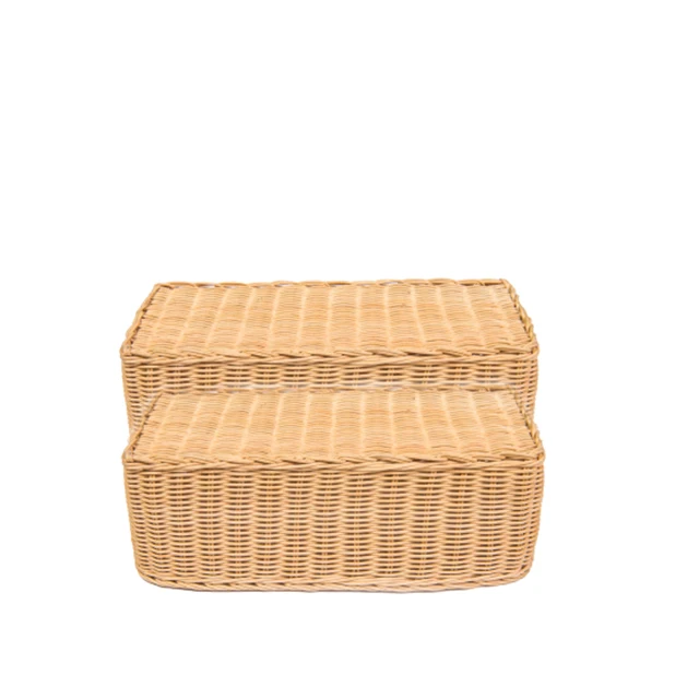 2022 Hot Sell Meyve Sepeti Home Decor Small Size Rattan Woven Fruit Tray Woven Storage Basket