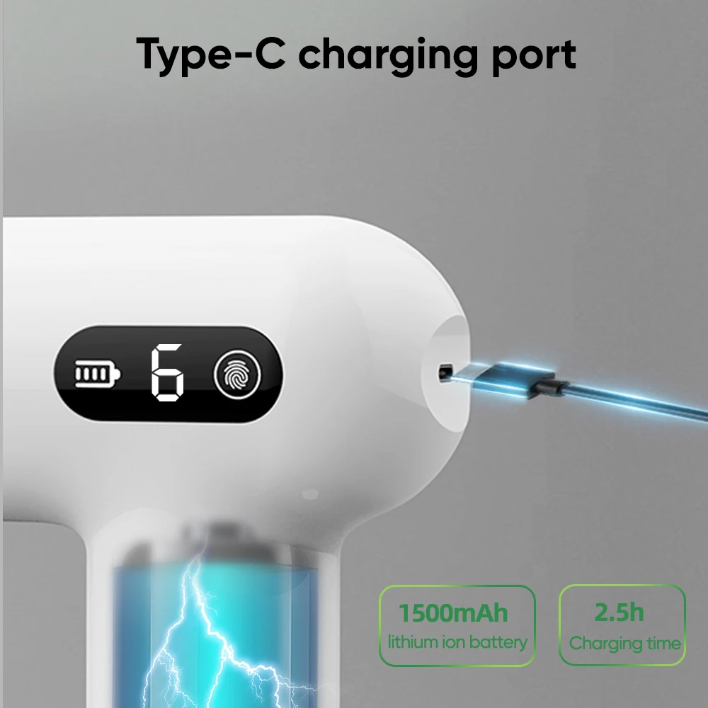 Percussion Cordless Muscle Massage Device Deep Tissue Vibration Post Workout Body Massager Massage Gun