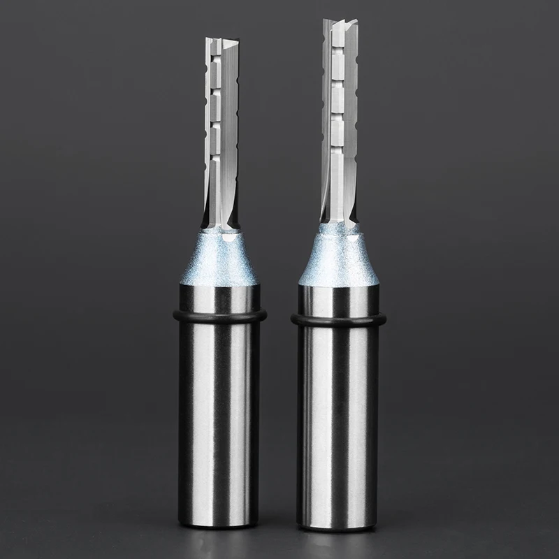 HUHAO 12.7mm Three Flutes TCT Slotting Carbide Straight Router Bit Wood Milling Cutter 6949