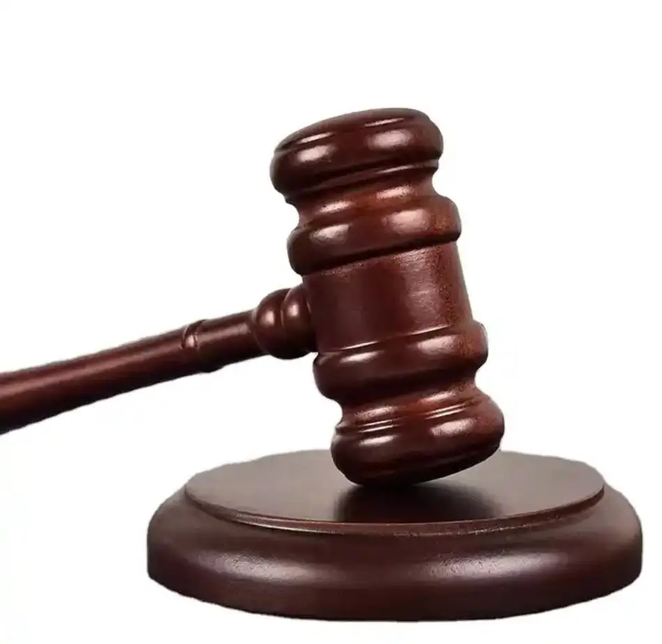 handcrafted judge law lawyer auctioneer gavel wooden hammer mallet round block set office desk accessories decor