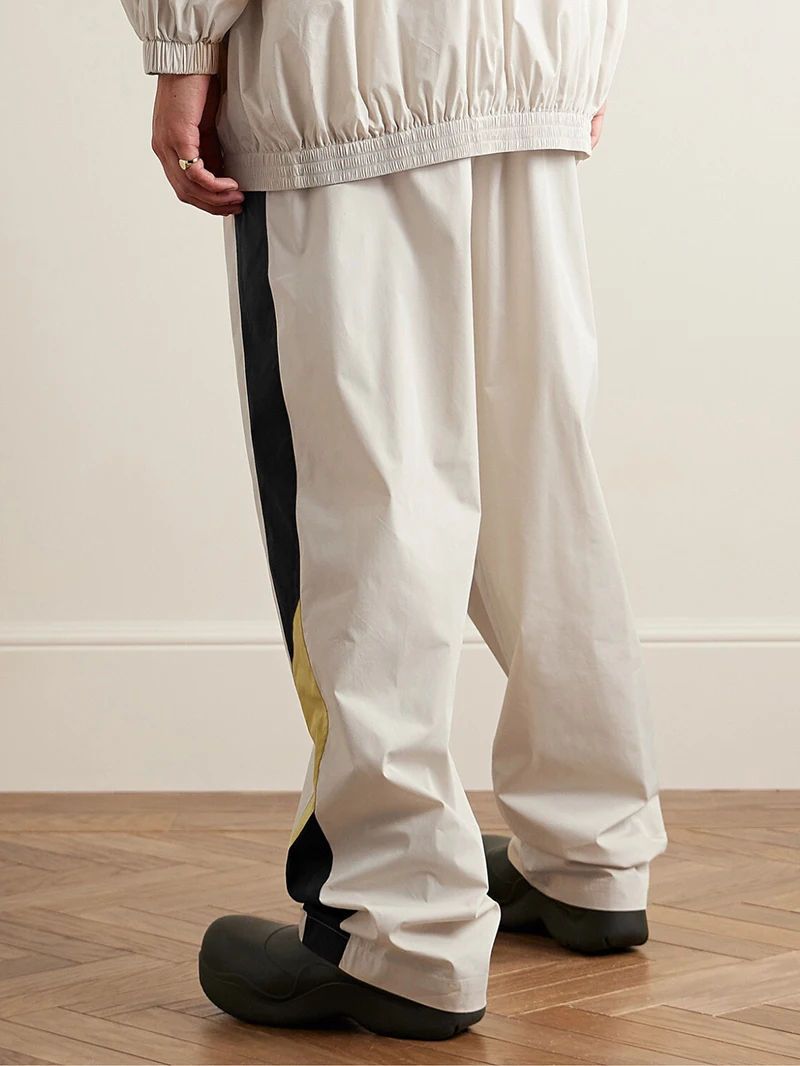 custom men sweatpants stacked and loose slim fit overalls drawstring pants blank pant for nylon