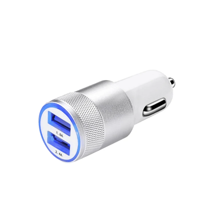 Logo Custom Universal Portable Phone Charger Fast Charger Dual Smart USB Port Car Charger for Smartphone