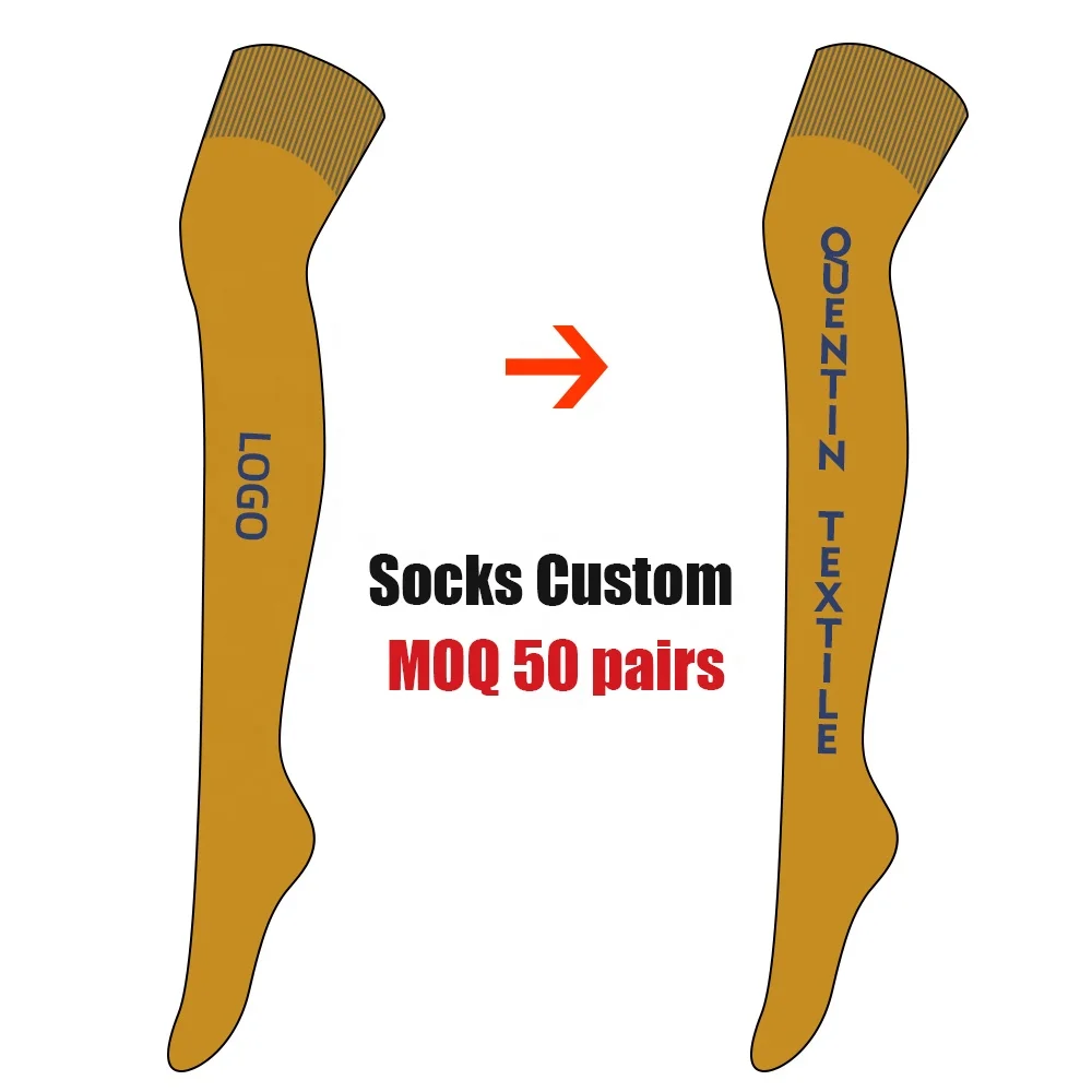 Quentin Trendy Cotton Young Ladies Over The Knee Long Socks Custom Logo Thigh High Socks For Women