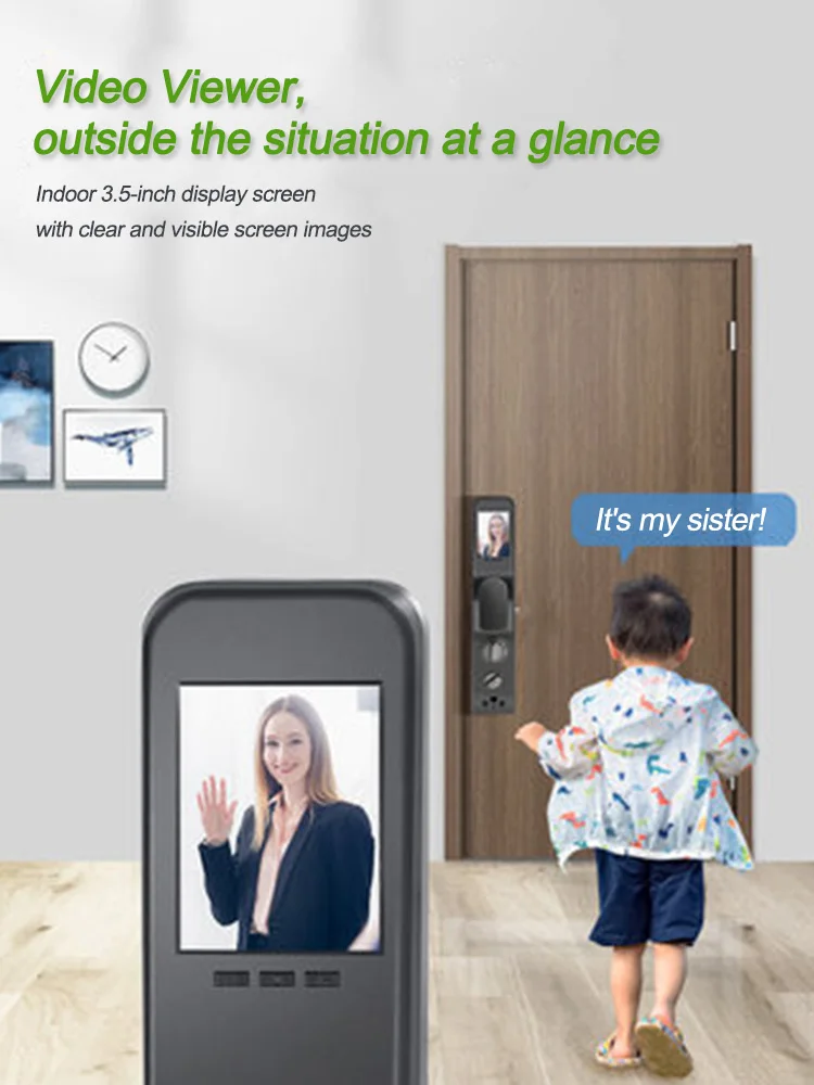 tuya wifi smart life face recognition sliding door lock keyless smart security main door electric for door lock