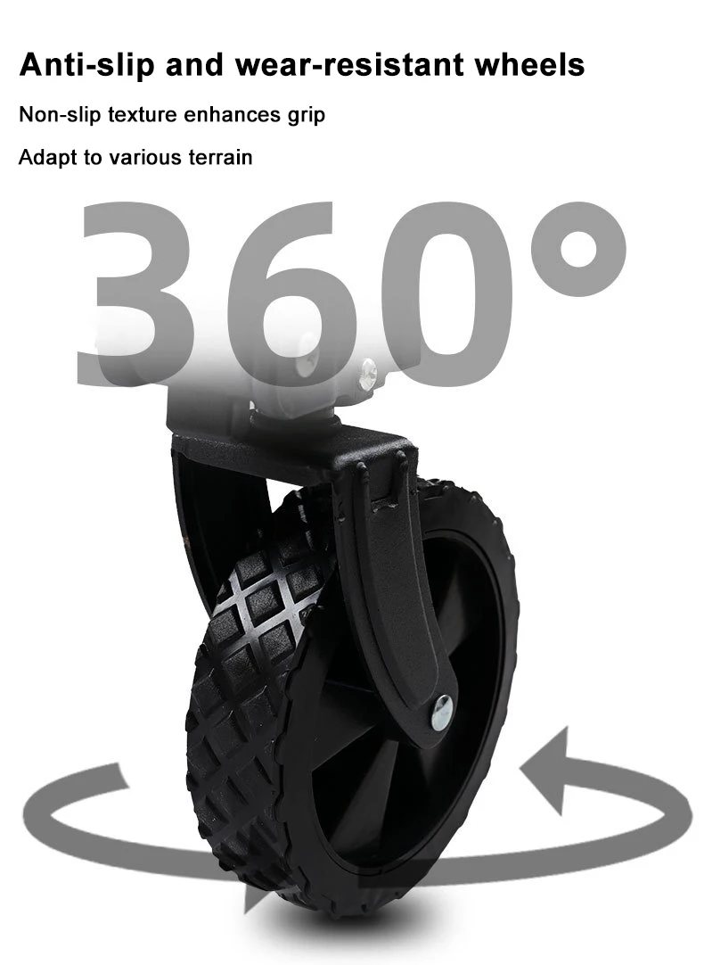 Custom 5 Inch PVC Wheel Portable Adjustable Collapsible Folding Outdoor Garden Trolley Beach Picnic foldable Camping Wagon Cart