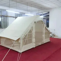 300*210*200CM Safari Glamping Waterproof Inflatable Tent Cotton Canvas Outdoor Building Style Fabric Combo Bottom Bell Tent
