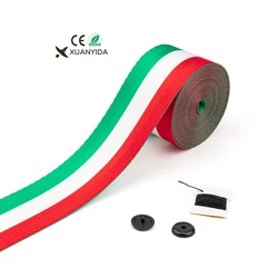 Custom horizontal stripes Italian flag car seat safety belts