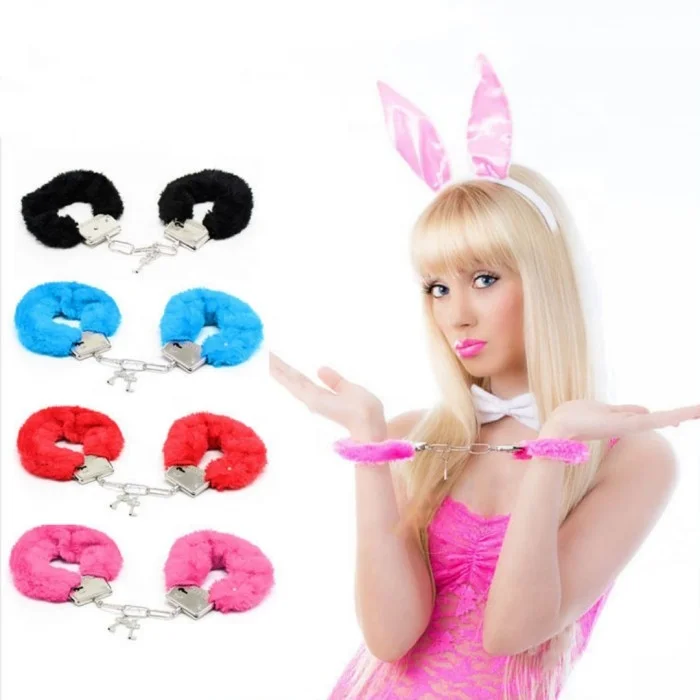Factory plush sexy handcuffs foot handcuffs for couples sex bondage novelty fetish BDSM toy
